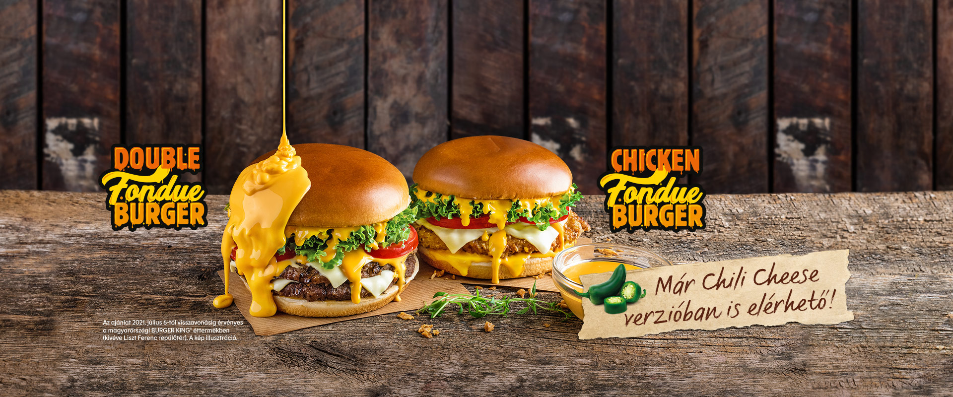 Chili Chicken Fondue Burger
